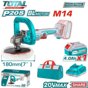 180mm Máy đánh bóng dùng pin 20V Total TAPLI20181 (1 Pin 4.0Ah, 1 Sạc)