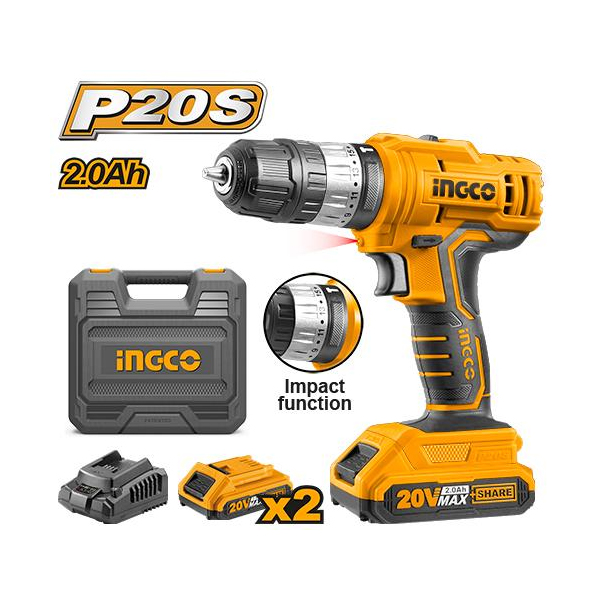 20V Máy khoan búa dùng pin Ingco CIDLI20012