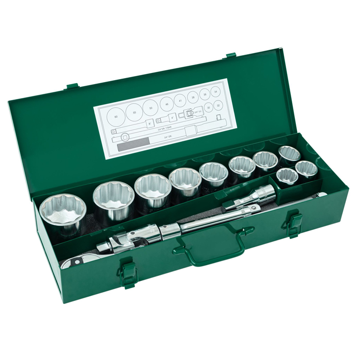 Bộ đầu tuýp 3/4" 15 chi tiết Sata 09015 3 Bộ đầu tuýp 3/4" 15 chi tiết Sata 09015 - Ảnh 3