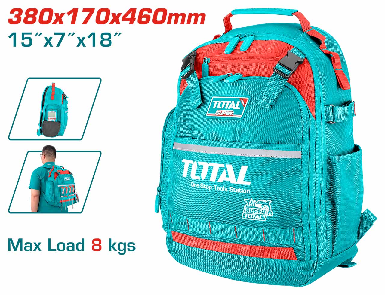 Balo đựng công cụ 38x17x46cm Total THBP02025 2 balo dung cong cu 38x17x46cm total thbp02025 1746678767
