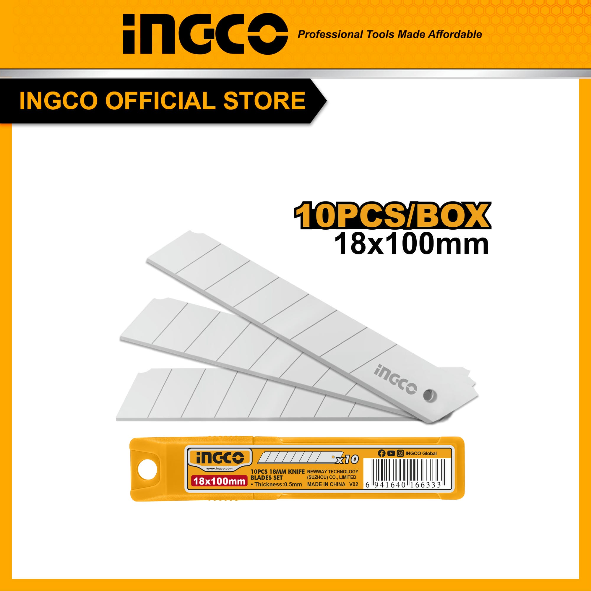 Bộ 10 Lưỡi dao rọc giấy 18×100mm INGCO HKNSB112 3 bo 10 luoi dao roc giay 18100mm ingco hknsb112 1743480690