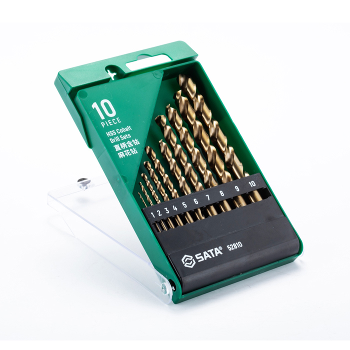 Bộ 10 mũi khoan sắt chuôi tròn SATA 52810
