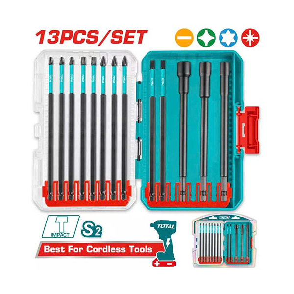Bộ 13 mũi bắt vít đóng dài 150mm Total TACSDL01306 2 bo 13 mui bat vit dong dai 150mm total tacsdl01306 1749609887