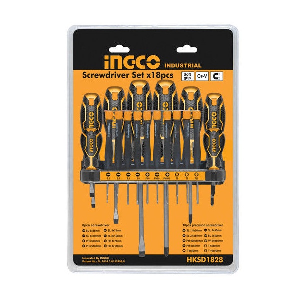 Bộ 18 tua vít Ingco HKSD1828 2 bo 18 tua vit ingco hksd1828 1612167261
