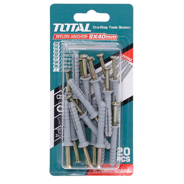 Bộ 20 tắc kê và vít 3.5x50mm Total WJNAK3505012 3 bo 20 tac ke va vit 35x50mm total wjnak3505012 1749797718