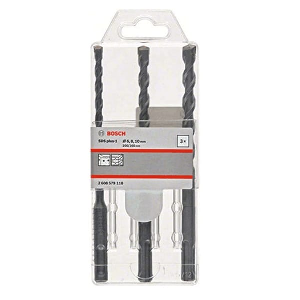 Bộ 3 mũi khoan SDS Plus 1 6/8/10x160mm Bosch 2608579118