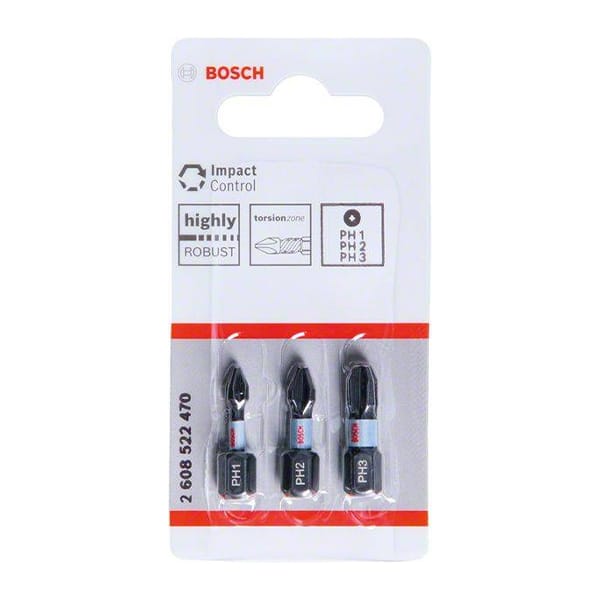 Bộ 3 mũi vít philips Bosch 2608522470