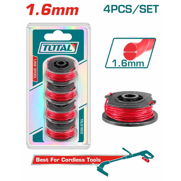 Bộ 4 cuộn dây cước cắt cỏ 1.6mm Total TALS1602
