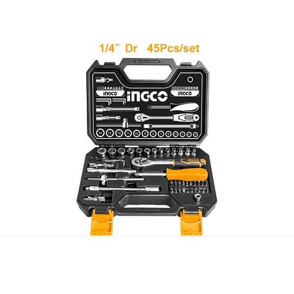 Bộ 45 đầu tuýp 1/4" và cần 2 chiều Ingco HKTS14451 3 bo 45 dau tuyp 1 4 va can 2 chieu ingco hkts14451 1612323191