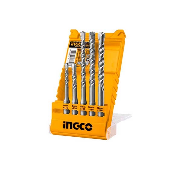 Bộ 5 mũi khoan bê tông đuôi gài Ingco AKD2052