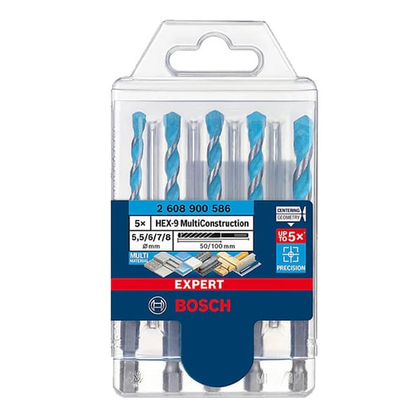 Bộ 5 mũi khoan đa năng Hex-9 Bosch 2608900586 (5.5/6/7/8)