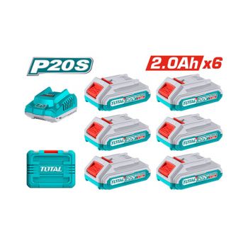 Alternative view of Bộ 6 Pin 20V 2.0Ah Và Sạc Total TFBCLI20611
