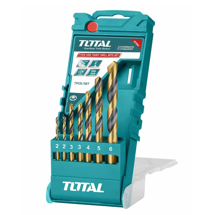 Bộ 7 mũi khoan kim loại HSS Total TACSD0075