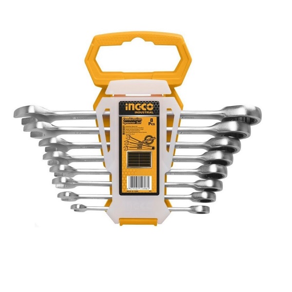 Bộ 8 cờ lê miệng vòng hai chiều (8- 19mm) Ingco HKSPAR1082 3 bo 8 co le mieng vong hai chieu 8 19mm ingco hkspar1082 1612426889