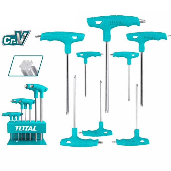 Bộ chìa lục giác bông chữ T 8 chi tiết Total THHW80836 T10-T50