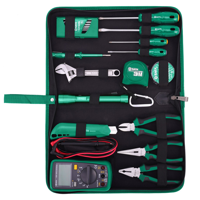 Bộ dụng cụ sửa chữa điện 21 chi tiết SATA 03790 3 Bộ dụng cụ sửa chữa điện 21 chi tiết SATA 03790 - Ảnh 3