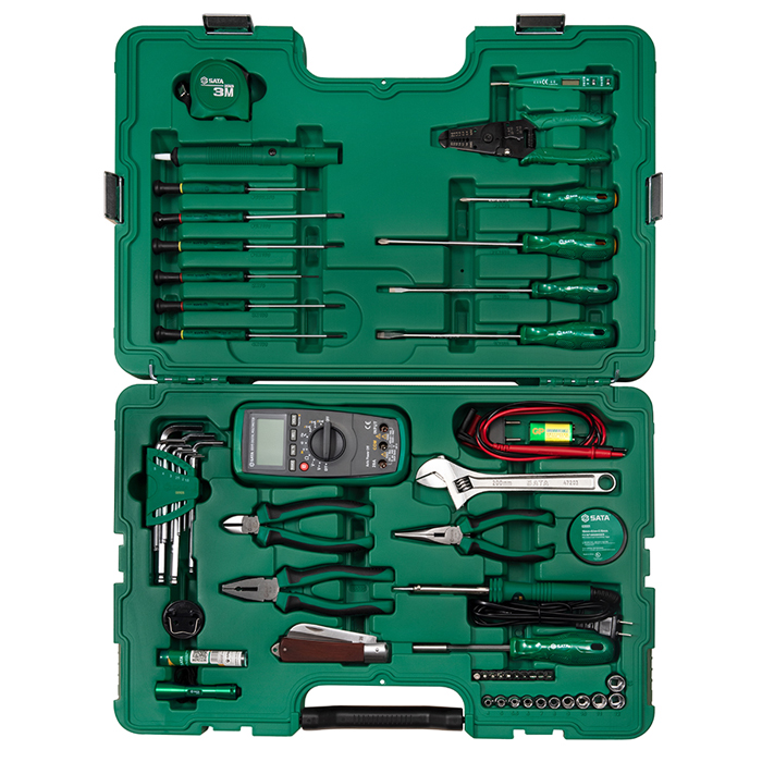 Bộ dụng cụ sửa chữa điện 56 chi tiết Sata 09535 3 Bộ dụng cụ sửa chữa điện 56 chi tiết Sata 09535 - Ảnh 3