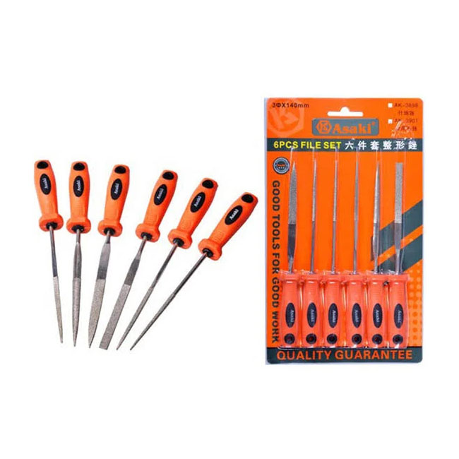 Bộ giũa kim cương 6 chi tiết Asaki AK-3901 3x140mm