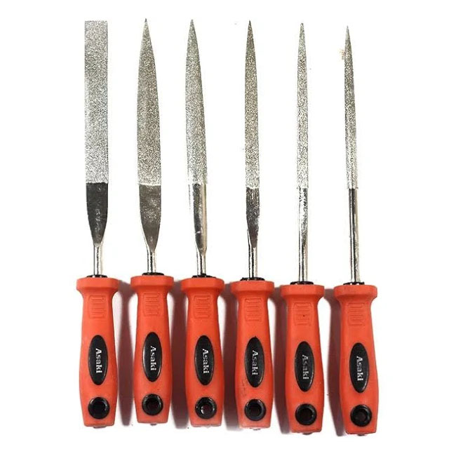 Bộ giũa kim cương mini 6 cây Asaki AK-3903