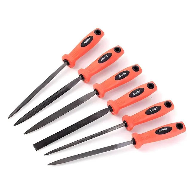 Bộ giũa mini 6 chi tiết Asaki AK-3899 4x160mm