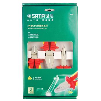 Bộ kìm cách điện 3 chi tiết Sata 09-261 (09261) 5 Bộ kìm cách điện 3 chi tiết Sata 09-261 (09261) - Ảnh 5