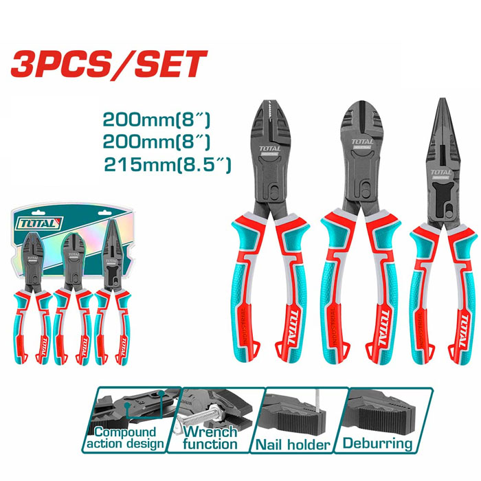 Bộ kìm đa năng trợ lực 3 chi tiết Total THT2CK231S 2 bo kim da nang tro luc 3 chi tiet total tht2ck231s 1719309703