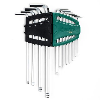 Bộ lục giác bi dài 12 chi tiết (hệ inch) Sata 09102 5 Bộ lục giác bi dài 12 chi tiết (hệ inch) Sata 09102 - Ảnh 5