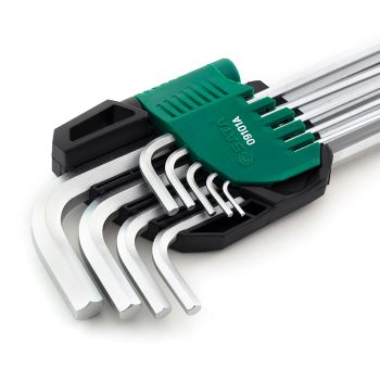 Bộ lục giác bi loại dài , 9 chi tiết, hệ mét Sata 09101A 6 Bộ lục giác bi loại dài , 9 chi tiết, hệ mét Sata 09101A - Ảnh 6