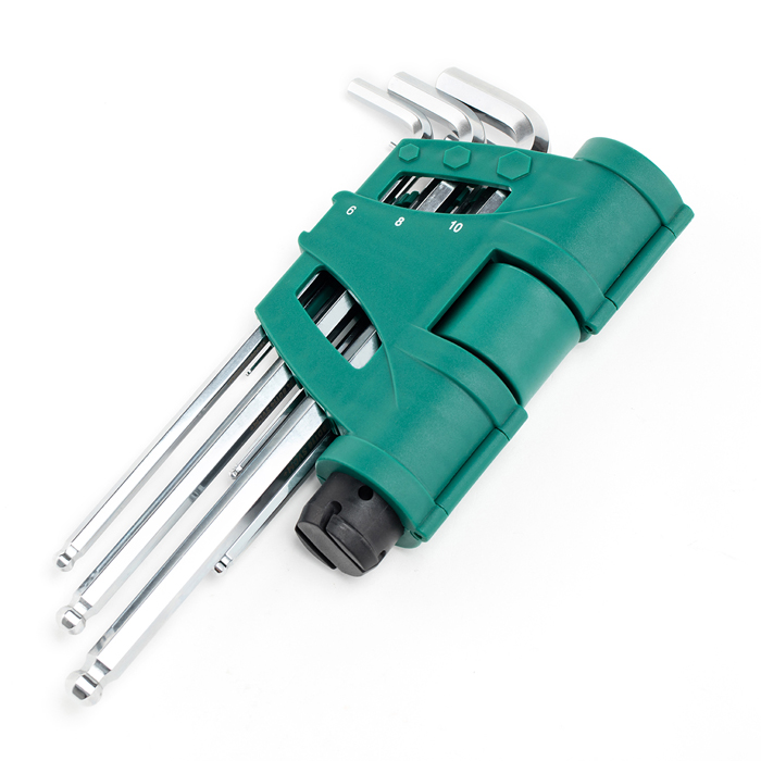 Bộ lục giác bi loại dài 9 chi tiết Sata 09124 3 Bộ lục giác bi loại dài 9 chi tiết Sata 09124 - Ảnh 3