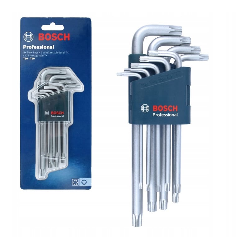 Bộ lục giác bông 9 món Bosch 1600A01TH4