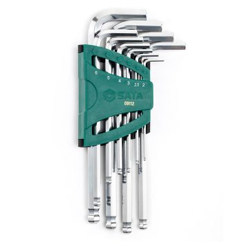 Bộ lục giác dài đầu bi 10 chi tiết SATA 09112 4 Bộ lục giác dài đầu bi 10 chi tiết SATA 09112 - Ảnh 4