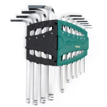 Bộ lục giác dài đầu bi 10 chi tiết SATA 09112 5 Bộ lục giác dài đầu bi 10 chi tiết SATA 09112 - Ảnh 5