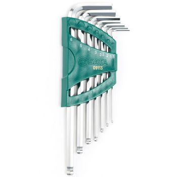 Bộ lục giác dài đầu bi 7 chi tiết SATA 09113 6 Bộ lục giác dài đầu bi 7 chi tiết SATA 09113 - Ảnh 6