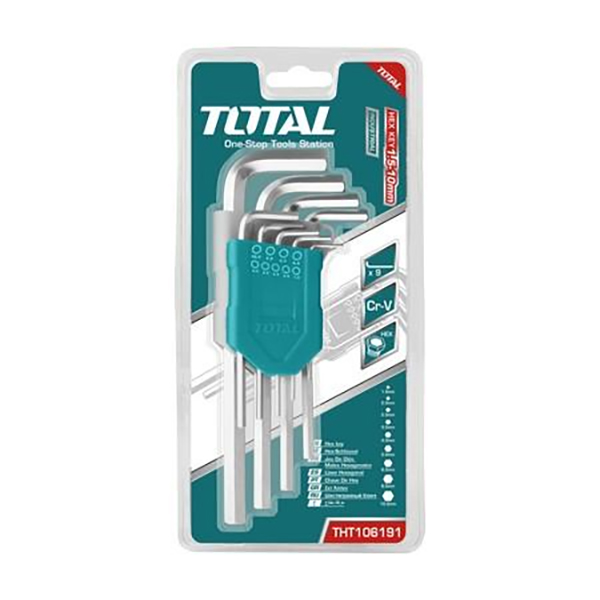 Bộ lục giác đầu bằng 9 chi tiết hệ mét Total THT106191 1.5-10mm