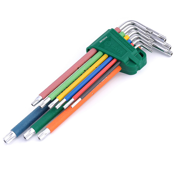 Bộ lục giác sao dài 9 chi tiết T10-T50 Sata 09702CH