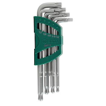 Bộ lục giác sao đầu bi 9 chi tiết SATA 09715 4 Bộ lục giác sao đầu bi 9 chi tiết SATA 09715 - Ảnh 4