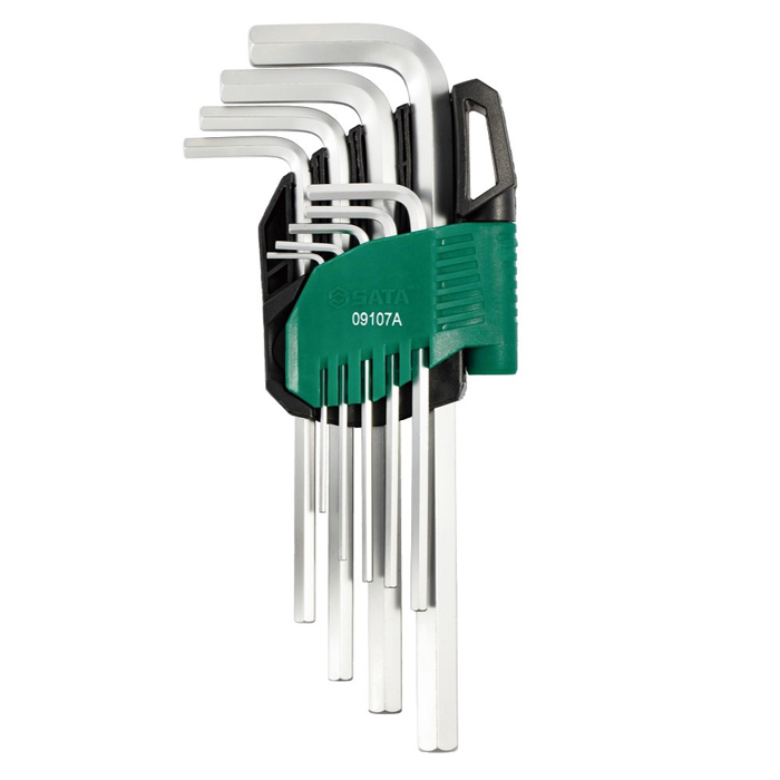 Bộ lục giác tay cầm dài 9 chi tiết Sata 09107A
