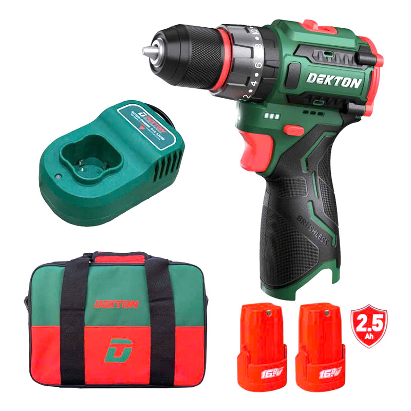 Bộ máy khoan pin 16.8V Dekton D16-ID1060PRO (2 Pin 2.5Ah, 1 Sạc)