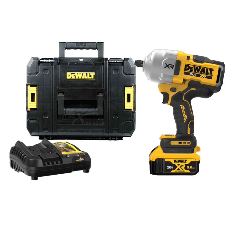 Bộ Máy Vặn Bu Lông Dùng Pin 20V Dewalt DCF961P1T (1 Pin 5.0Ah & Sạc) 4 bo may van bu long dung pin 20v dewalt dcf961p1t 1 pin 50ah sac 1712988693