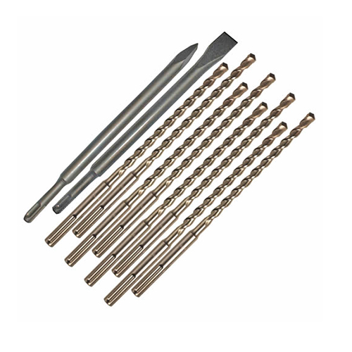 Bộ mũi khoan bê tông và mũi đục dẹp 10 cái Makita D-44971