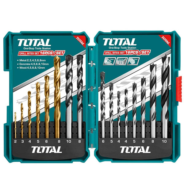 Bộ mũi khoan đa năng 16 chi tiết Total TACSD6165