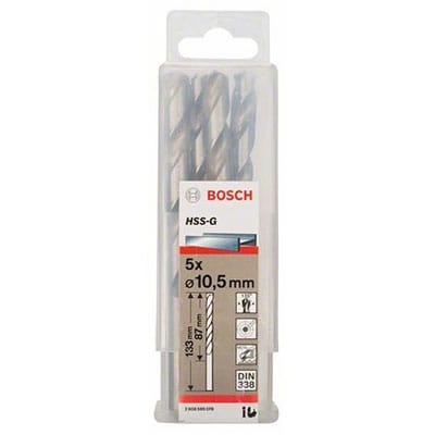 Bộ mũi khoan sắt 5 mũi HSS-G Bocsh 2608595078 10.5mm