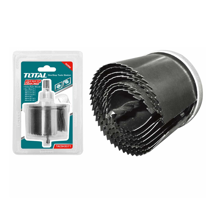 Bộ mũi khoét lỗ gỗ 7 chi tiết Total TACSH3071