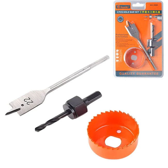 Bộ mũi khoét lỗ và thạch cao 3 chi tiết Asaki AK-3680 3 bo mui khoet lo va thach cao 3 chi tiet asaki ak 3680 1718613368