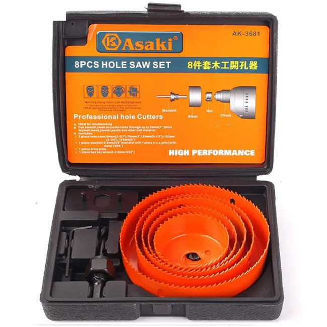 Bộ mũi khoét lỗ và thạch cao 8 chi tiết Asaki AK-3681 2 bo mui khoet lo va thach cao 8 chi tiet asaki ak 3681 1718613607