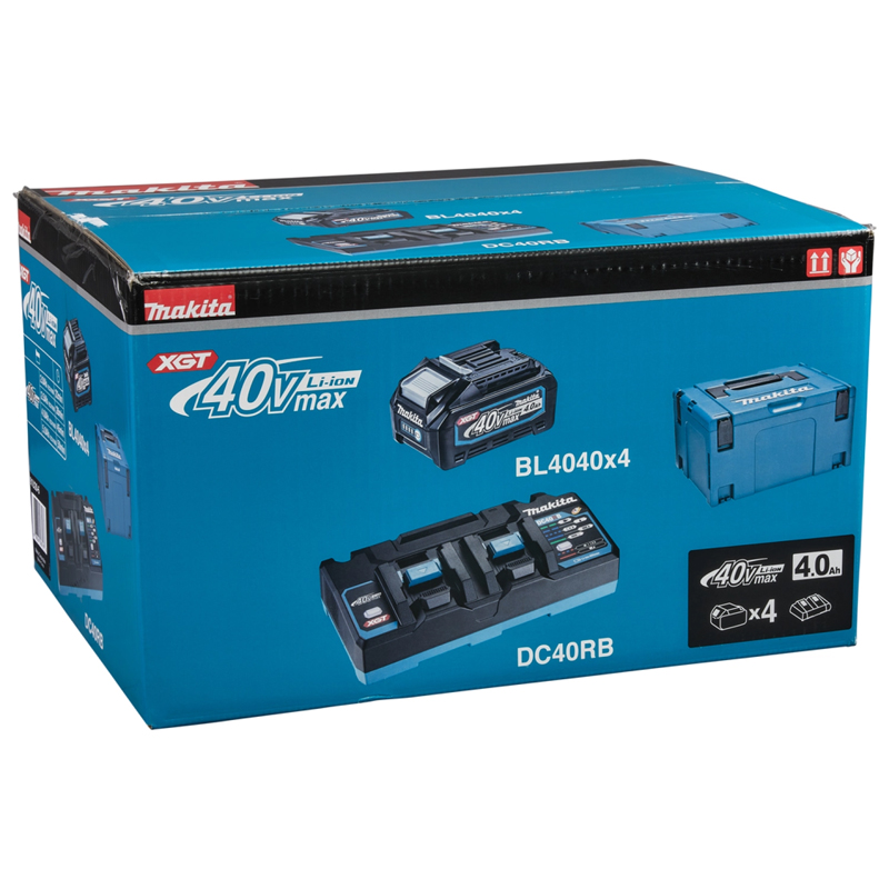Bộ pin sạc 40V Makita 191U28-6 (BL4040x4 + DC40RB + MAKPAC) 4 Bộ pin sạc 40V Makita 191U28-6 (BL4040x4 + DC40RB + MAKPAC) - Ảnh 4