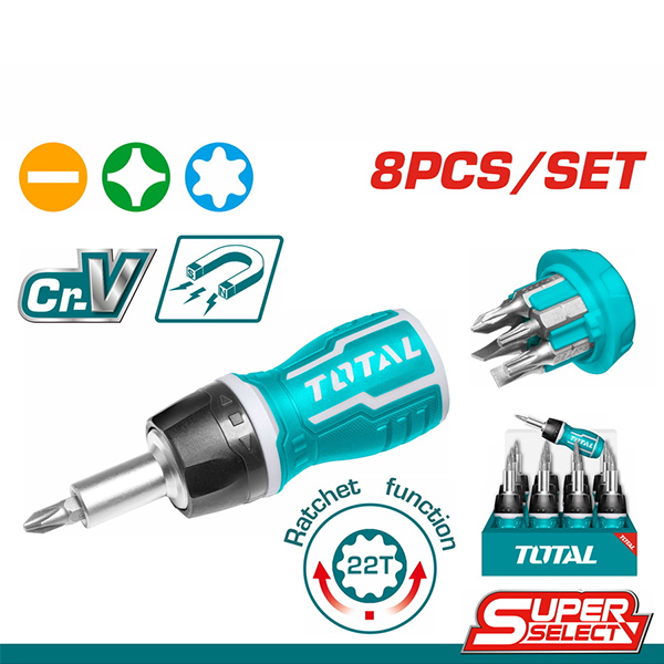 Bộ tua vít 8 trong 1 (tay vặn xoay chiều) Total TACSDS1726 3 bo tua vit 8 trong 1 tay van xoay chieu total tacsds1726 1683778315