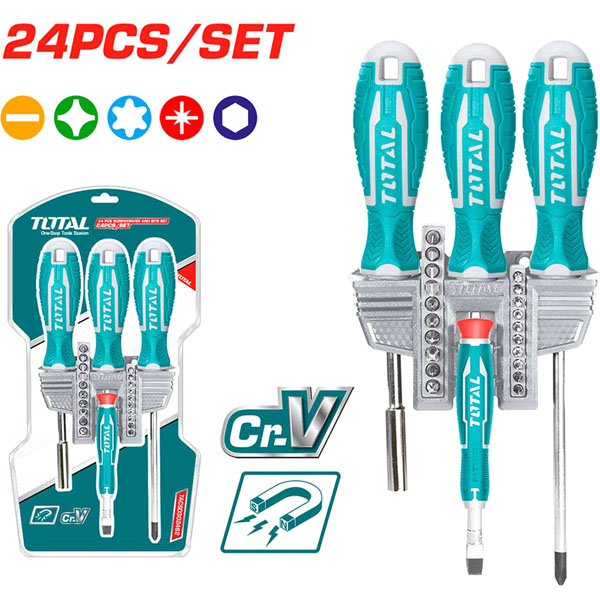 Bộ tuốc nơ vít 24 chi tiết Total TACSD302462 2 bo tuoc no vit 24 chi tiet total tacsd302462 1717556482
