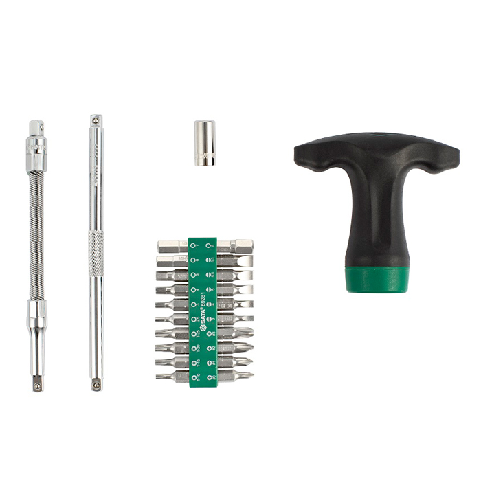 Bộ tuốt nơ vít cần tự động 24 chi tiết Sata 09341 4 Bộ tuốt nơ vít cần tự động 24 chi tiết Sata 09341 - Ảnh 4