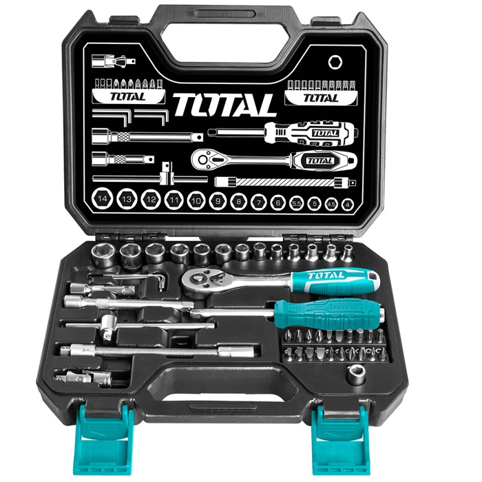 Bộ tuýp 1/4" 45 chi tiết Total THT141451 4-14mm